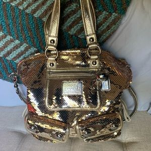 Coach Gold Poppy Sequin Tote